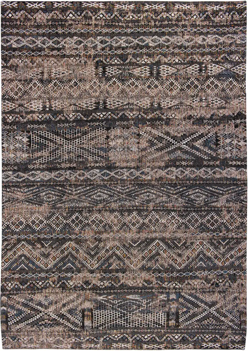 Gray And Beige Oriental Kilim Washable Area Rug Photo 6