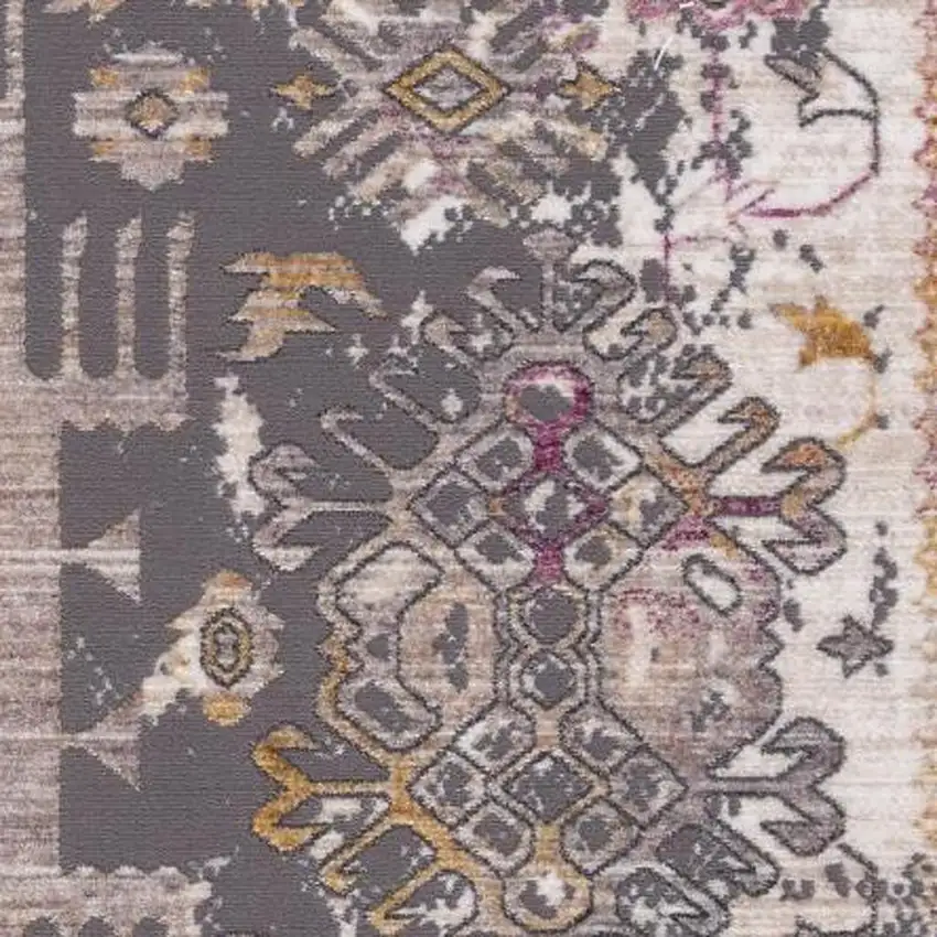Gray And Beige Southwestern Area Rug Photo 3