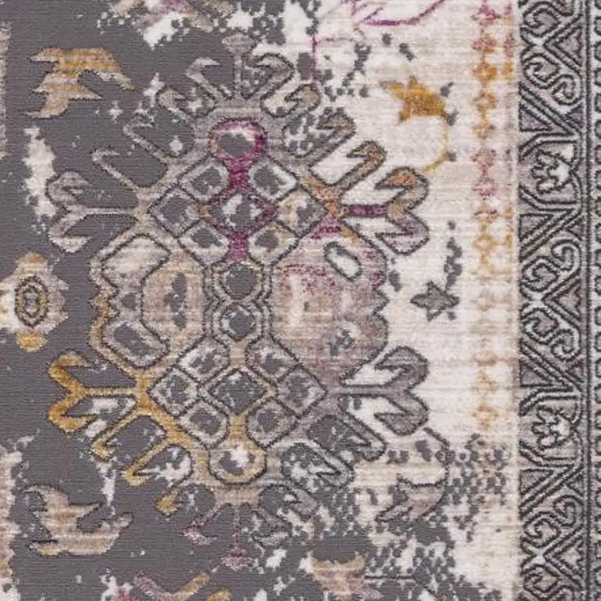 Gray And Beige Southwestern Area Rug Photo 3
