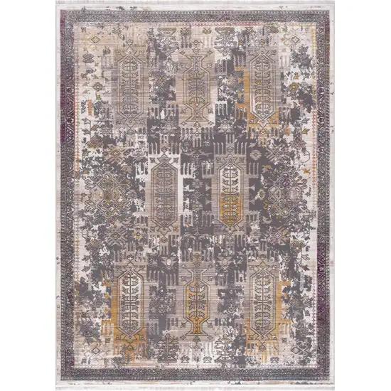 Gray And Beige Southwestern Area Rug Photo 1