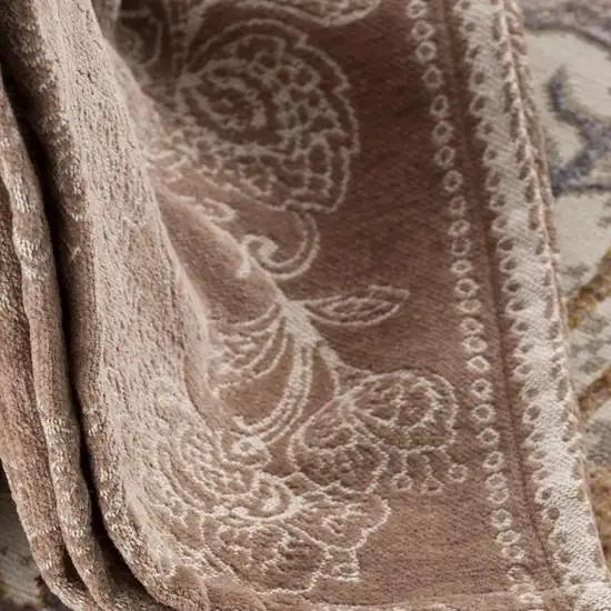 Gray And Beige Southwestern Runner Rug Photo 9