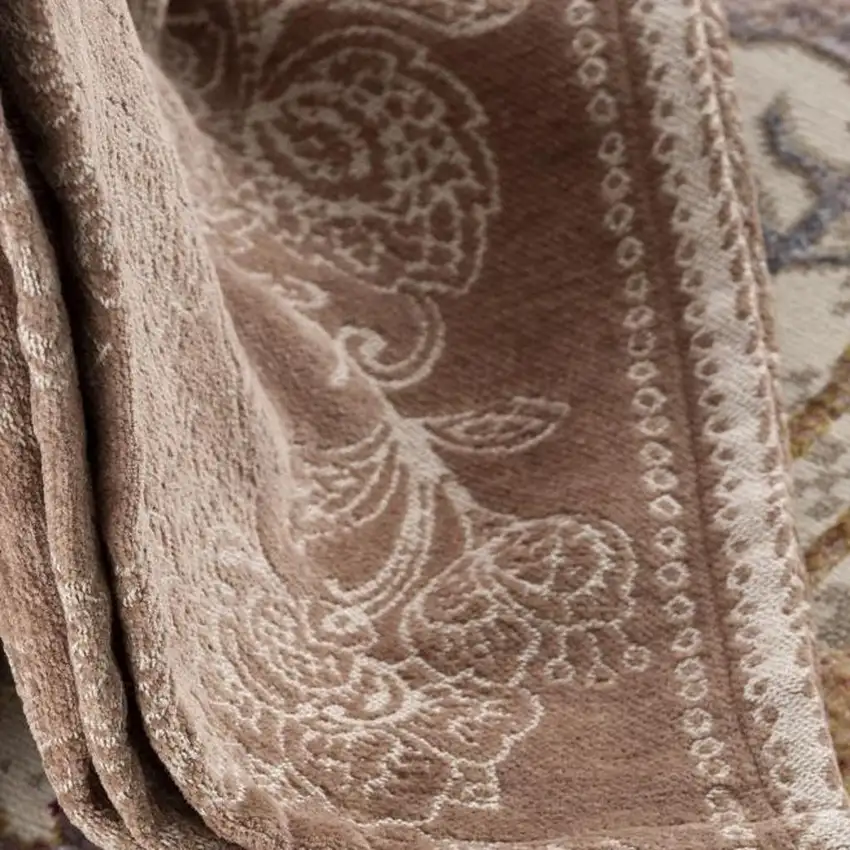 Gray And Beige Southwestern Runner Rug Photo 9