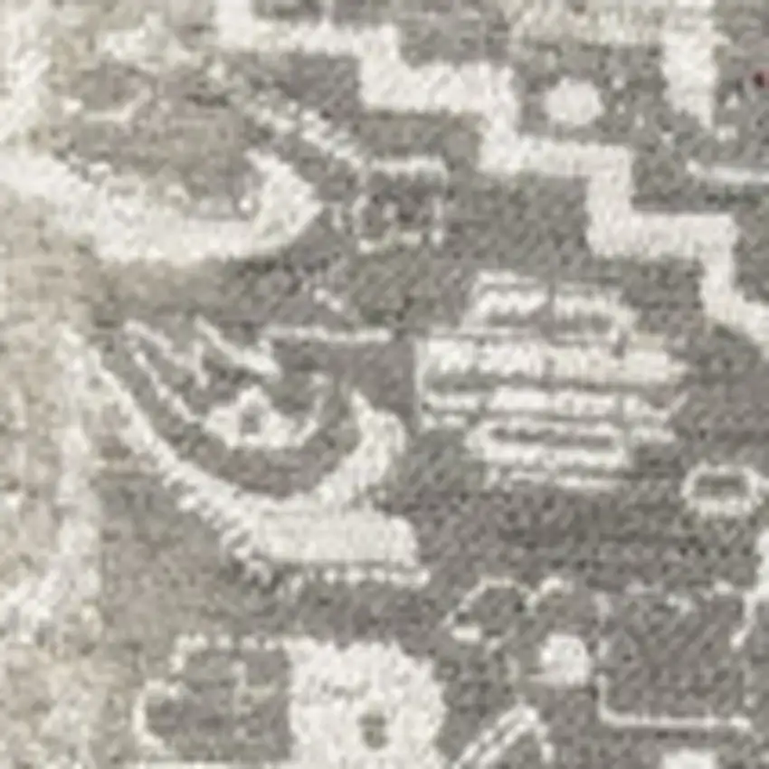 Gray And Beige Tribal Washable Area Rug With UV Protection Photo 8