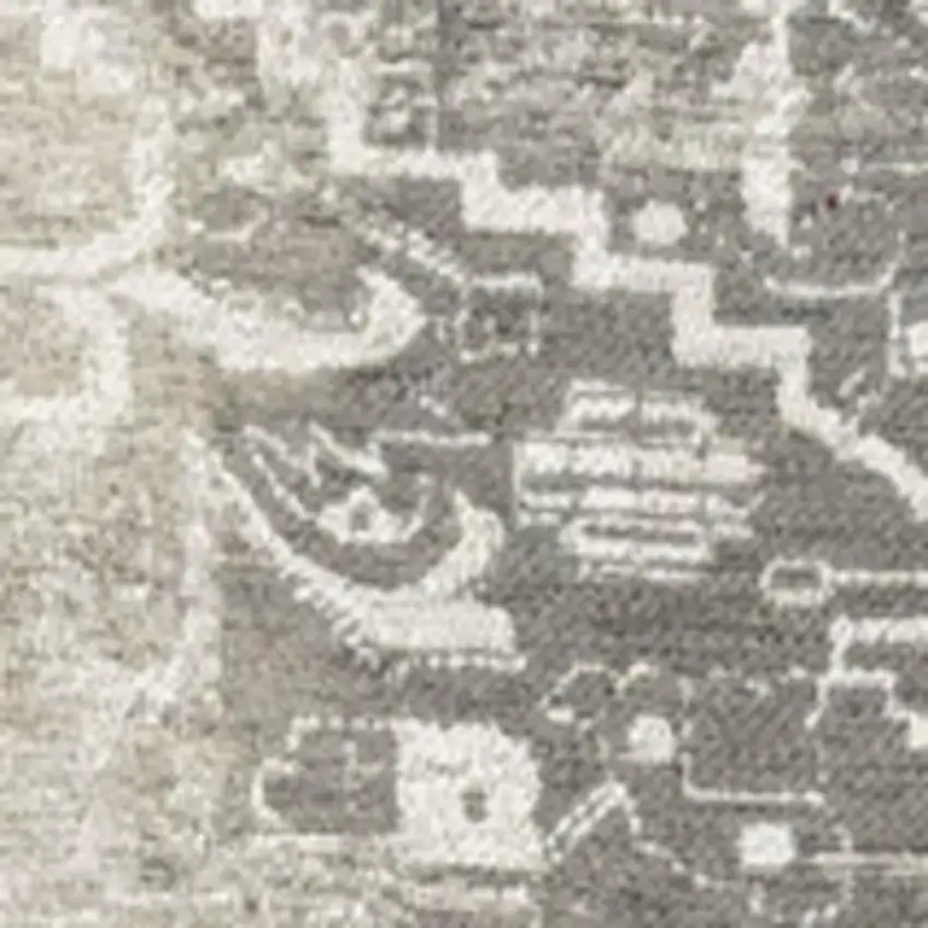 Gray And Beige Tribal Washable Area Rug With UV Protection Photo 4