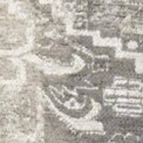 Gray And Beige Tribal Washable Area Rug With UV Protection Photo 3