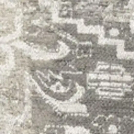 Gray And Beige Tribal Washable Area Rug With UV Protection Photo 3