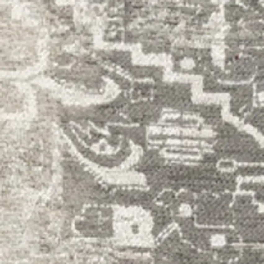 Gray And Beige Tribal Washable Area Rug With UV Protection Photo 9