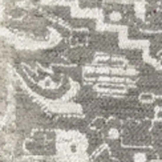 Gray And Beige Tribal Washable Area Rug With UV Protection Photo 8