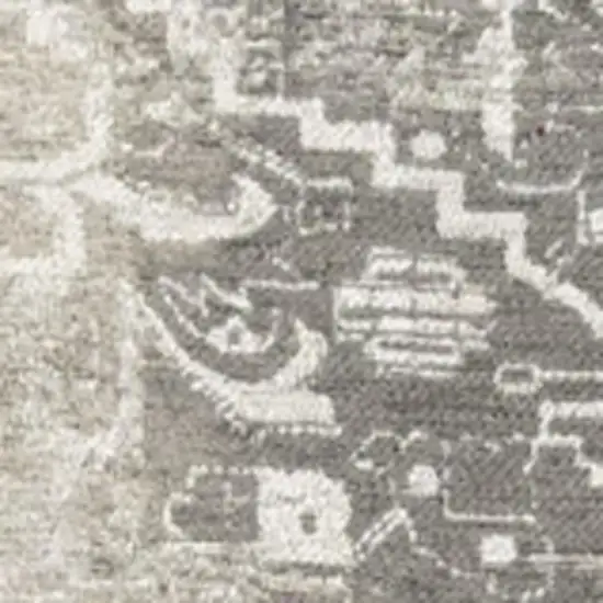 Gray And Beige Tribal Washable Area Rug With UV Protection Photo 4