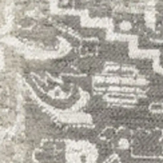 Gray And Beige Tribal Washable Area Rug With UV Protection Photo 8