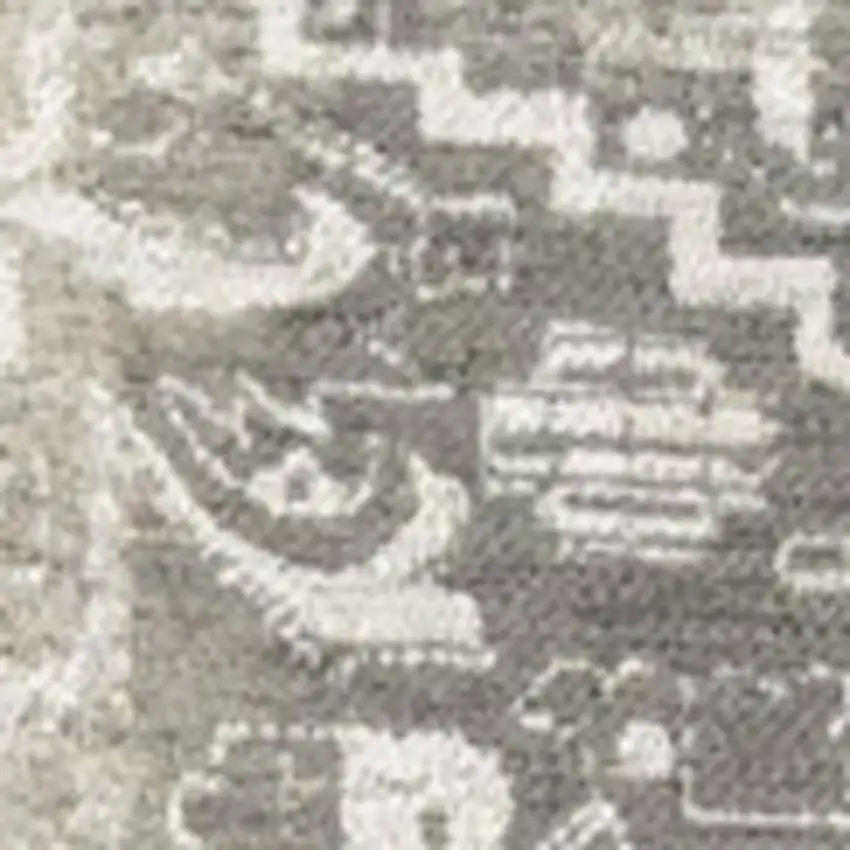 Gray And Beige Tribal Washable Area Rug With UV Protection Photo 8