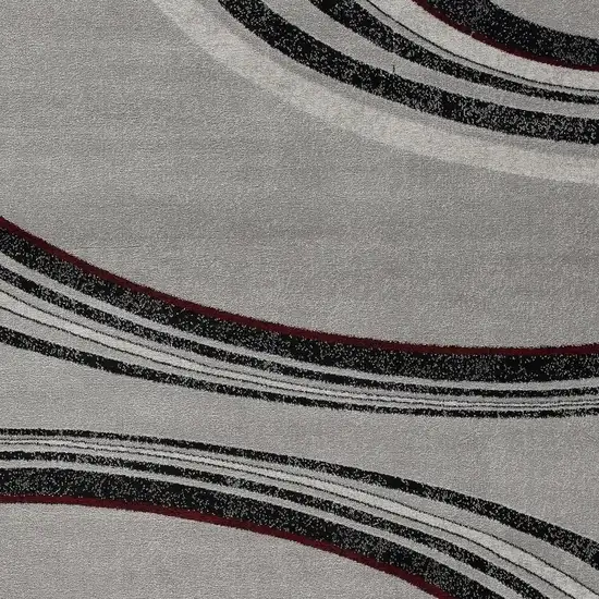 Gray And Black Abstract Area Rug Photo 5