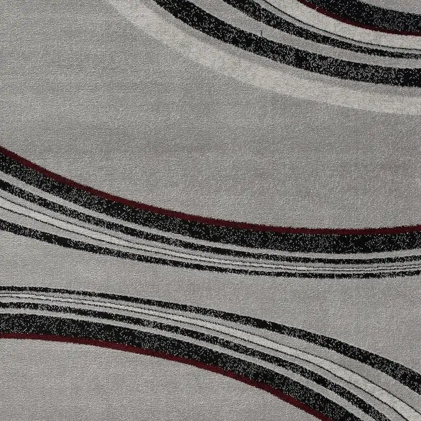 Gray And Black Abstract Area Rug Photo 3