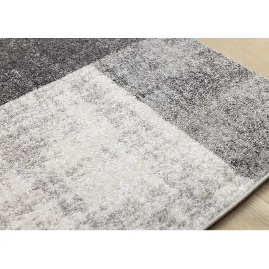 Gray And Black Abstract Area Rug Photo 6