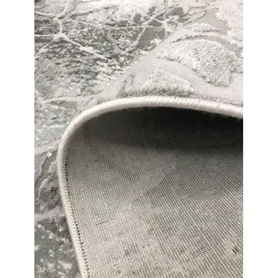 Gray And Black Abstract Area Rug Photo 2