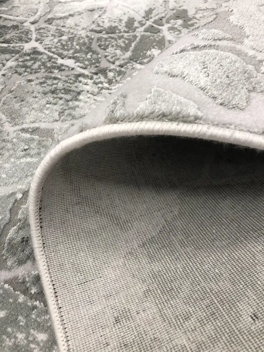 Gray And Black Abstract Area Rug Photo 2