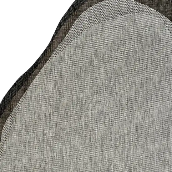 Gray And Black Abstract Indoor Outdoor Area Rug Photo 2