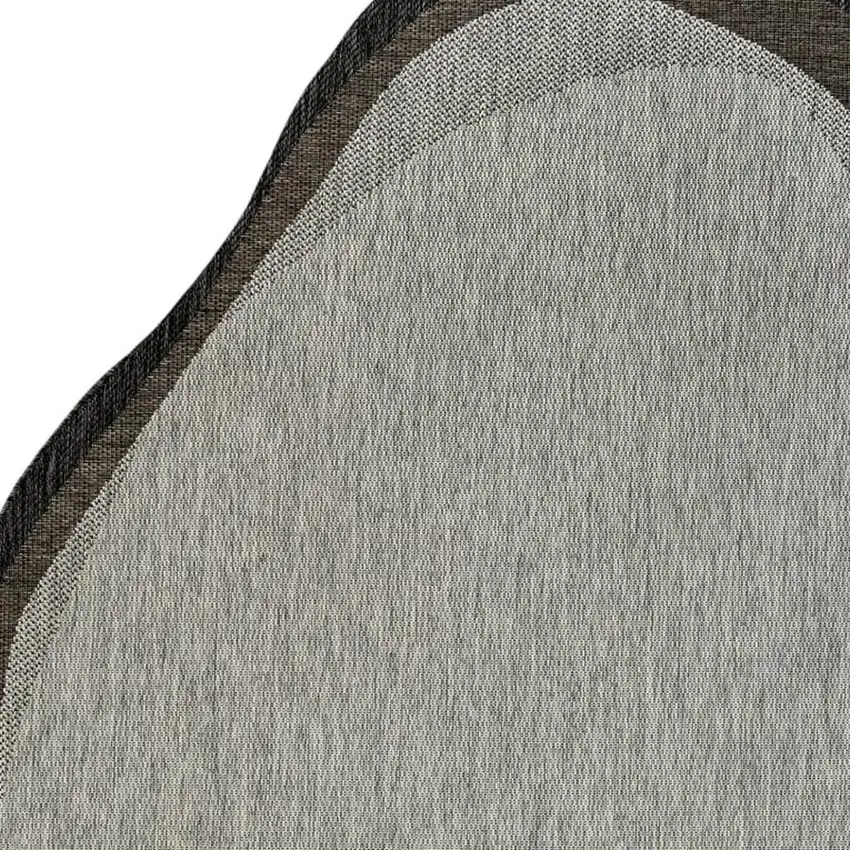 Gray And Black Abstract Indoor Outdoor Area Rug Photo 2