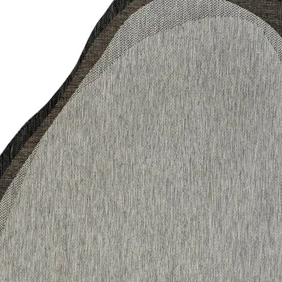 Gray And Black Abstract Indoor Outdoor Area Rug Photo 2
