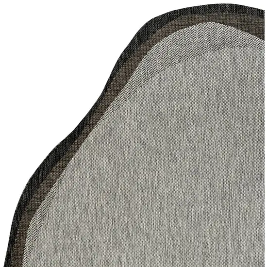 Gray And Black Abstract Indoor Outdoor Area Rug Photo 2
