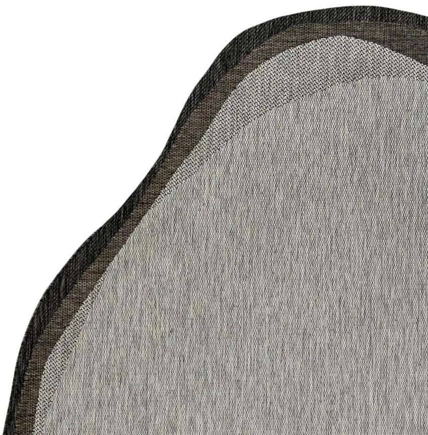 Gray And Black Abstract Indoor Outdoor Area Rug Photo 2