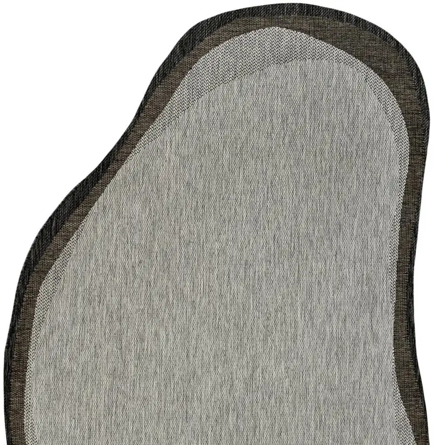 Gray And Black Abstract Indoor Outdoor Area Rug Photo 2