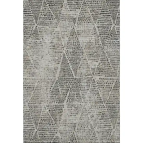 Gray And Black Diamond Washable Area Rug With UV Protection Photo 5