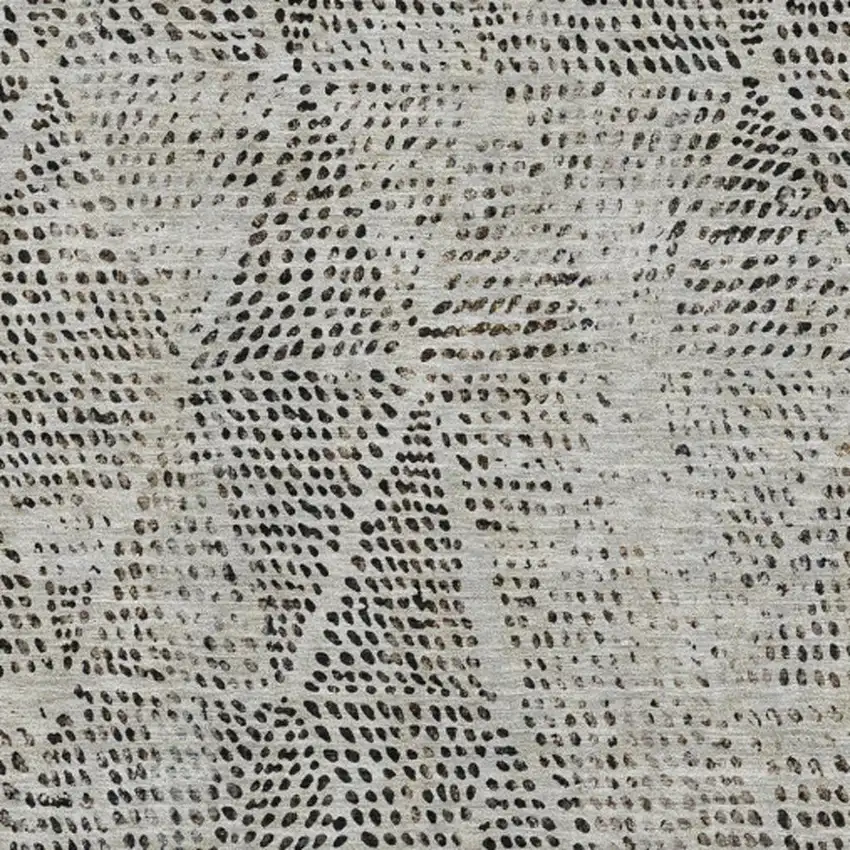 Gray And Black Diamond Washable Area Rug With UV Protection Photo 4