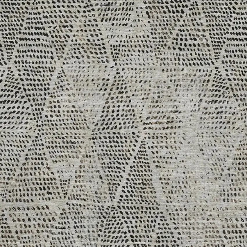 Gray And Black Diamond Washable Area Rug With UV Protection Photo 4