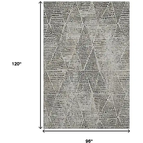Gray And Black Diamond Washable Area Rug With UV Protection Photo 3