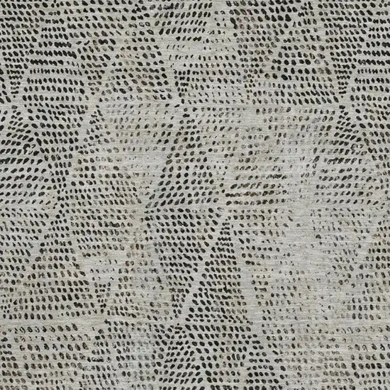 Gray And Black Diamond Washable Area Rug With UV Protection Photo 4