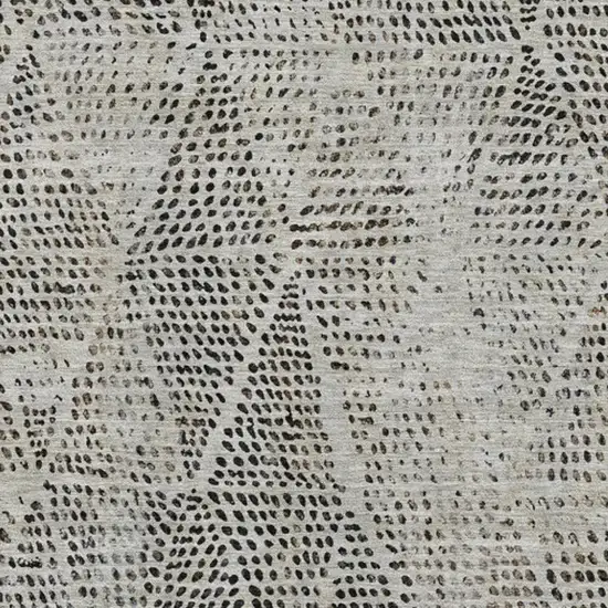 Gray And Black Diamond Washable Area Rug With UV Protection Photo 3