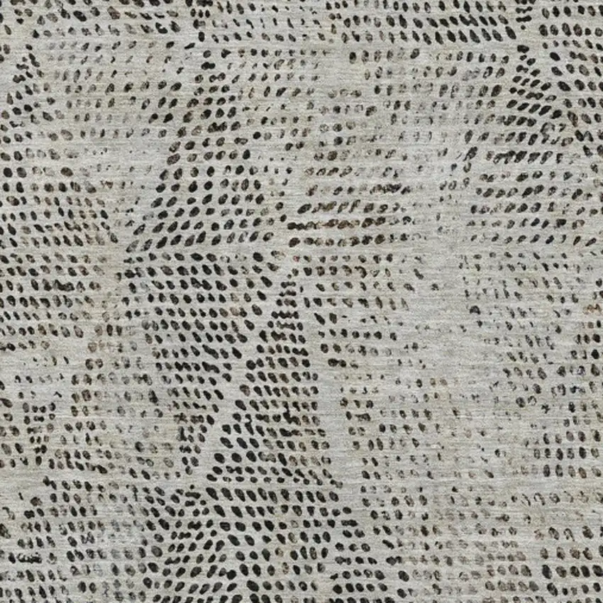 Gray And Black Diamond Washable Area Rug With UV Protection Photo 3