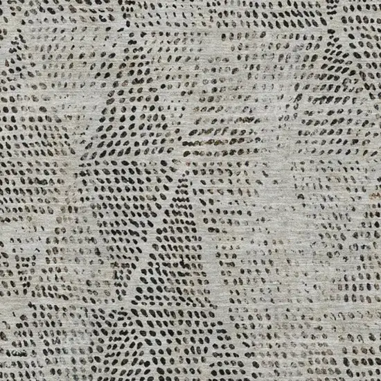 Gray And Black Diamond Washable Area Rug With UV Protection Photo 3