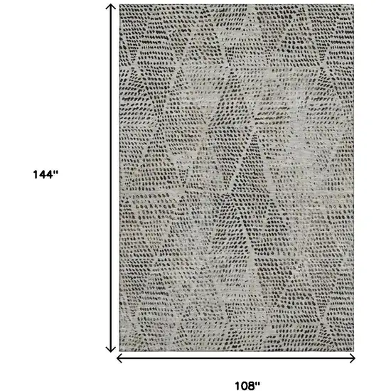 Gray And Black Diamond Washable Area Rug With UV Protection Photo 3