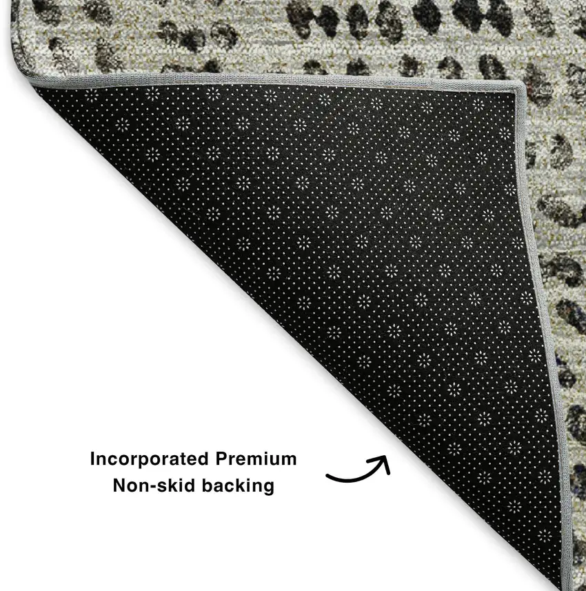 Gray And Black Diamond Washable Area Rug With UV Protection Photo 7