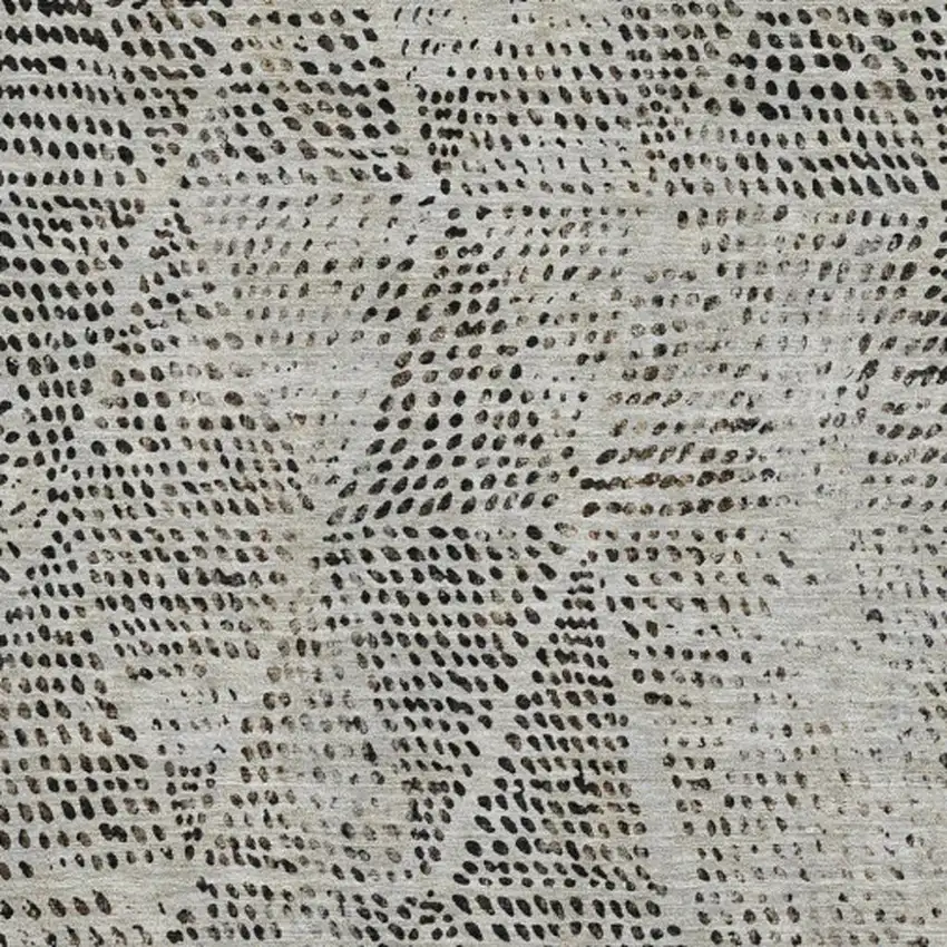 Gray And Black Diamond Washable Area Rug With UV Protection Photo 3