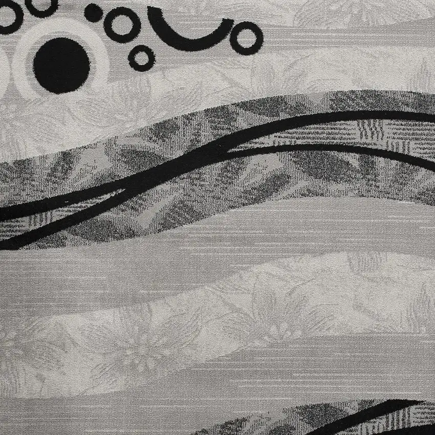 Gray And Black Geometric Area Rug Photo 4