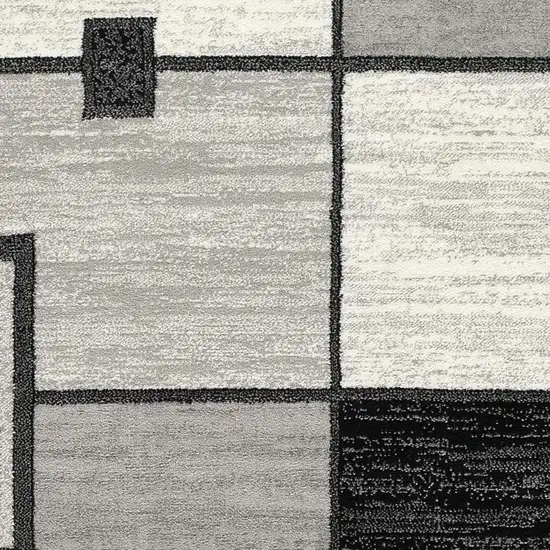 Gray And Black Geometric Area Rug Photo 4