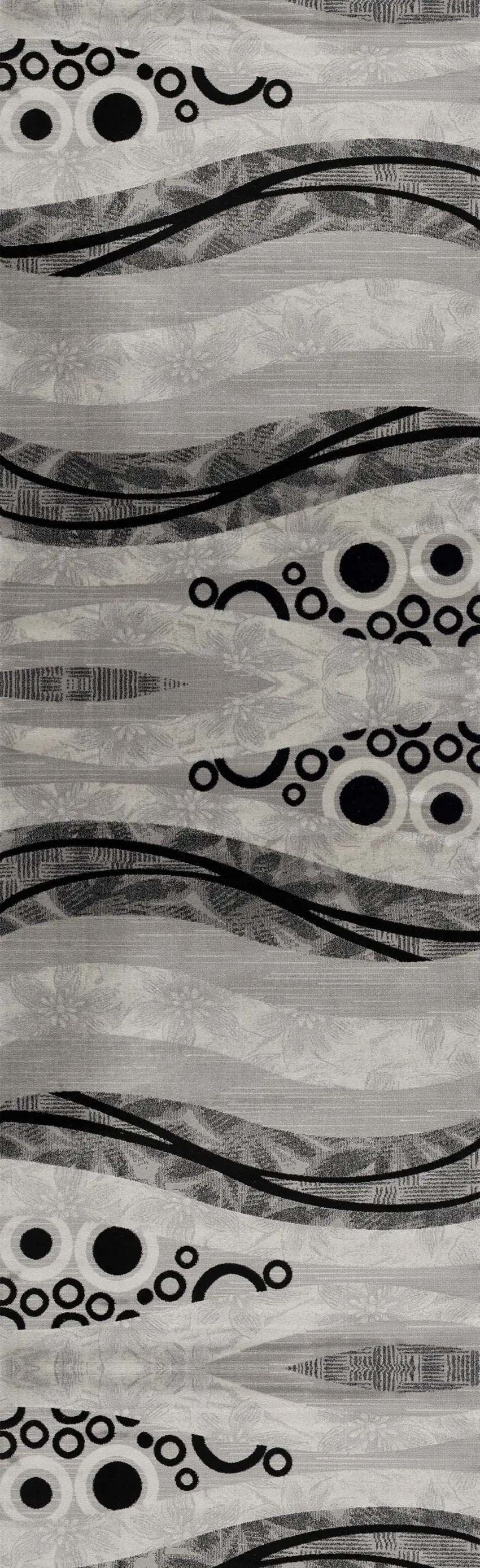 Gray And Black Geometric Area Rug Photo 2