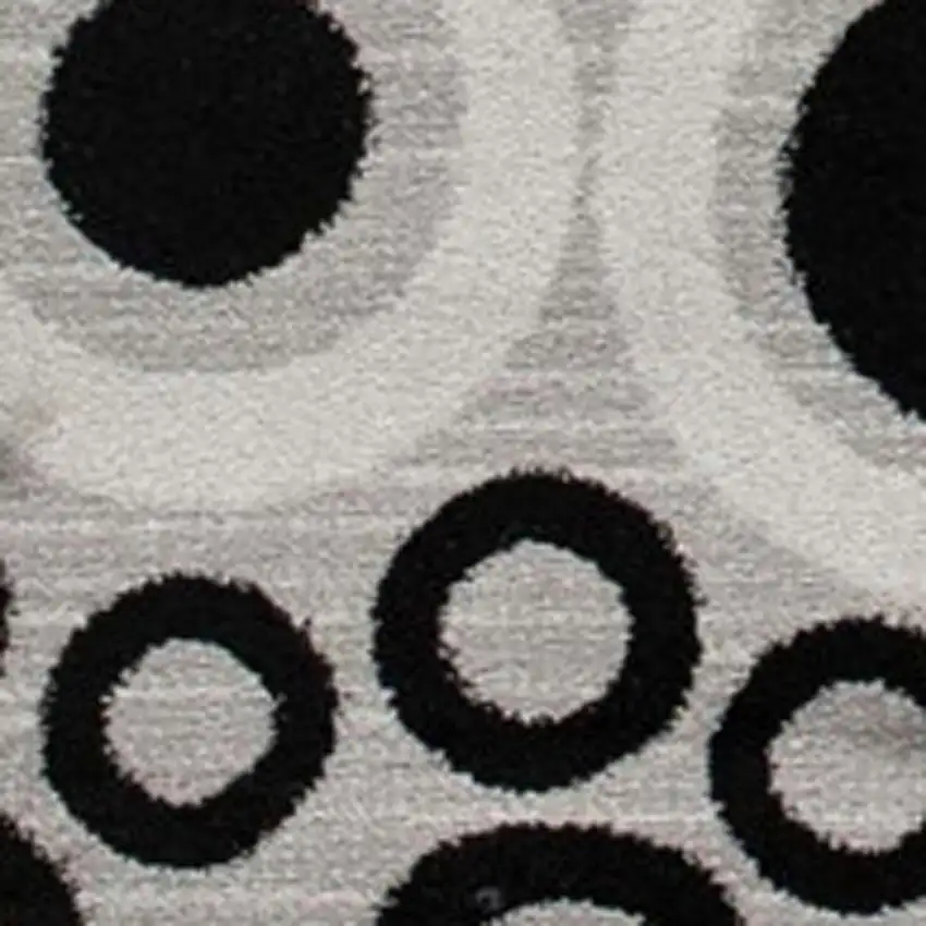 Gray And Black Geometric Area Rug Photo 3