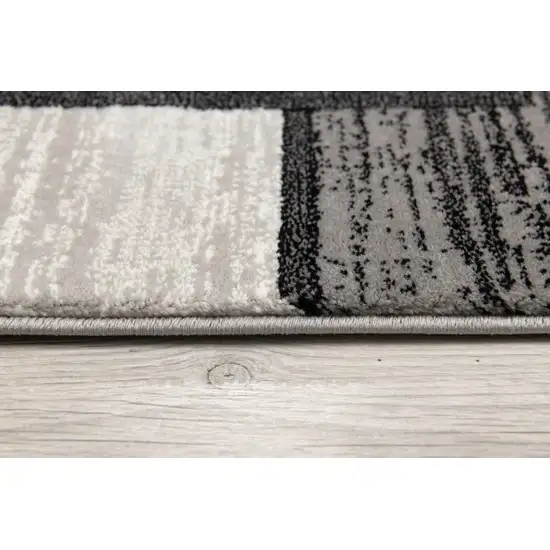 Gray And Black Geometric Area Rug Photo 9