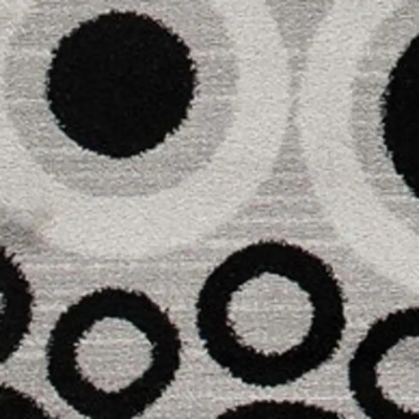 Gray And Black Geometric Runner Rug Photo 3