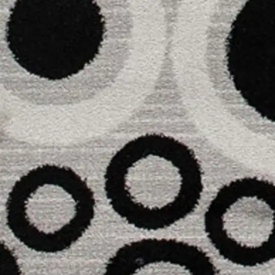 Gray And Black Geometric Runner Rug Photo 4