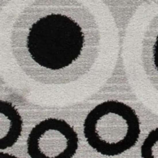 Gray And Black Geometric Runner Rug Photo 3