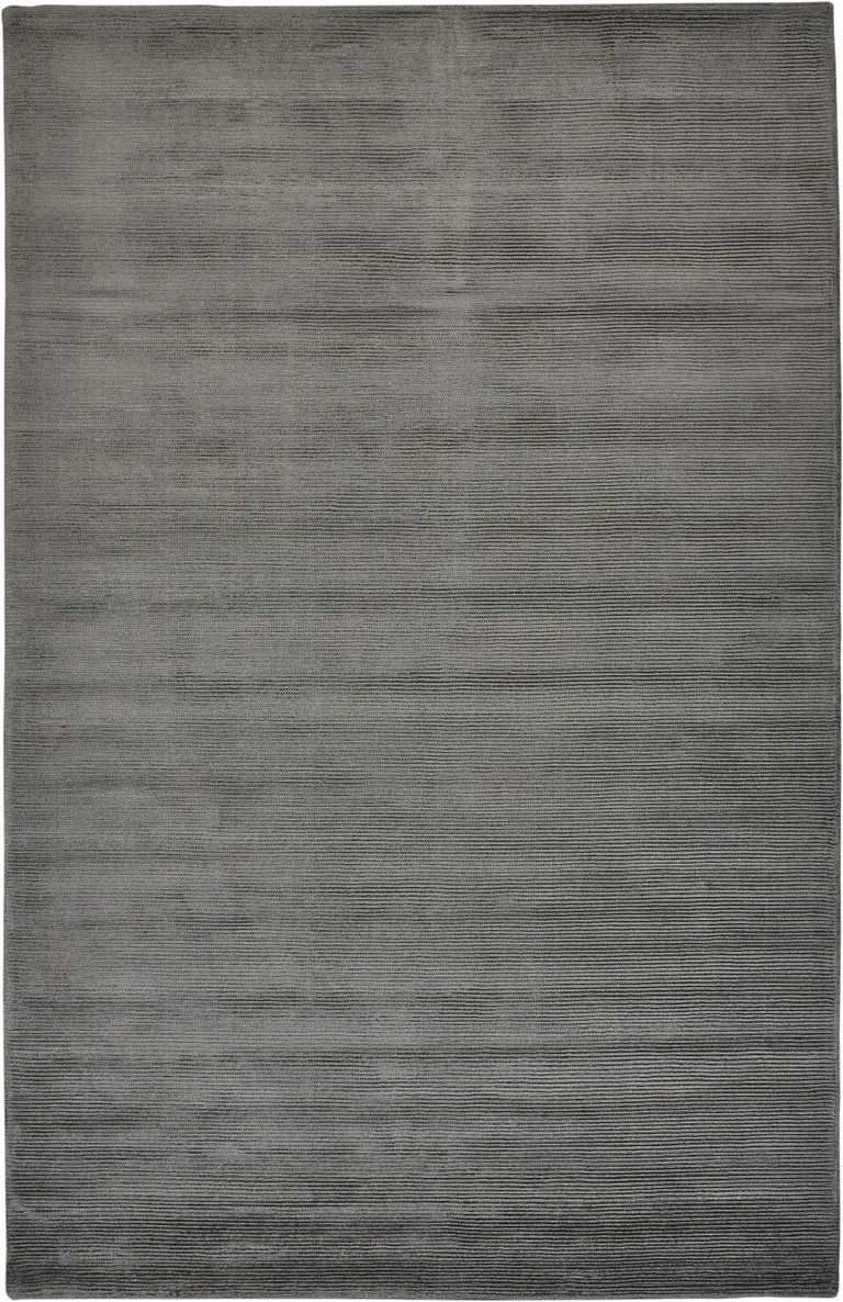 Gray And Black Hand Woven Area Rug Photo 2