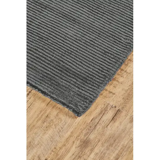Gray And Black Hand Woven Area Rug Photo 5