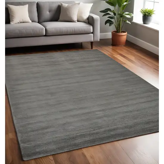 Gray And Black Hand Woven Area Rug Photo 1