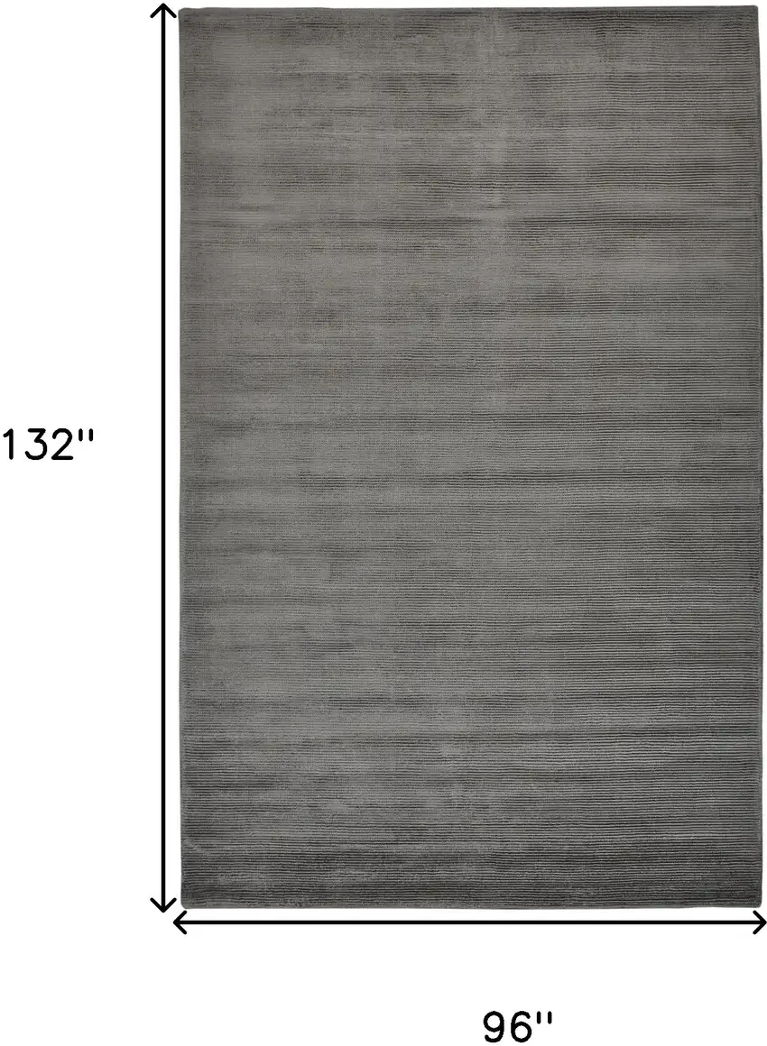 Gray And Black Hand Woven Area Rug Photo 6