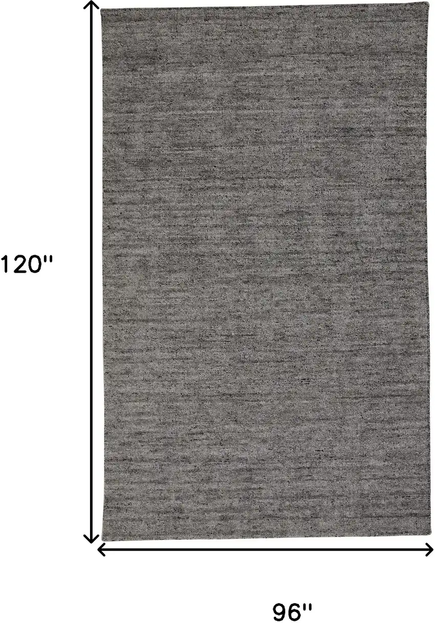 Gray and Black Hand Woven Area Rug Photo 3